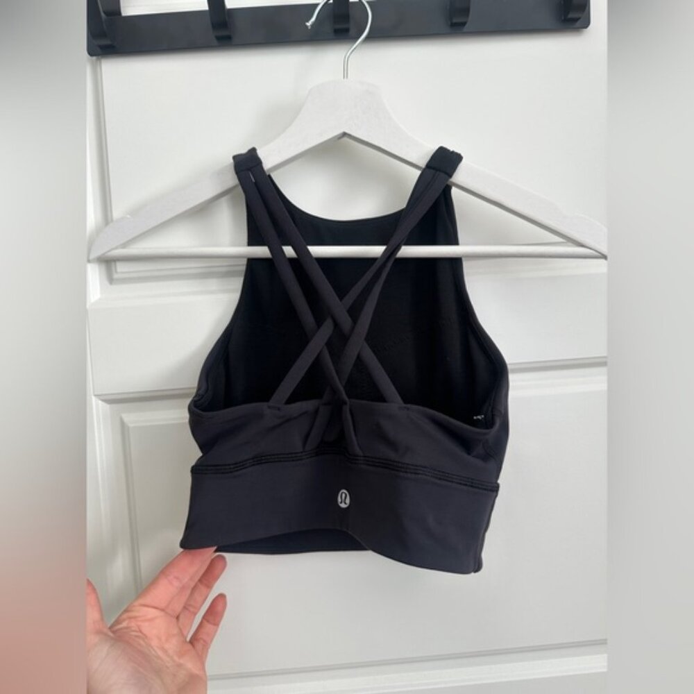 lululemon athletica Black High Neck Energy Sports Bra - Picture 3 of 4